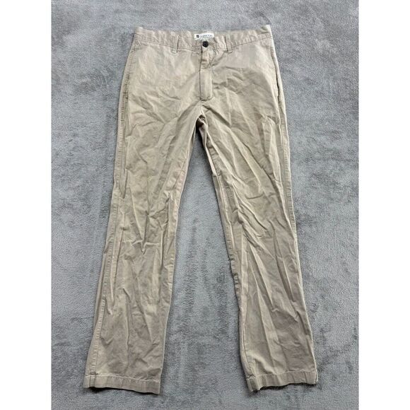 Gap Original Khaki Corduroy Pants Mens Beige Flat Front 34x34 Casual Work Office - Picture 1 of 8